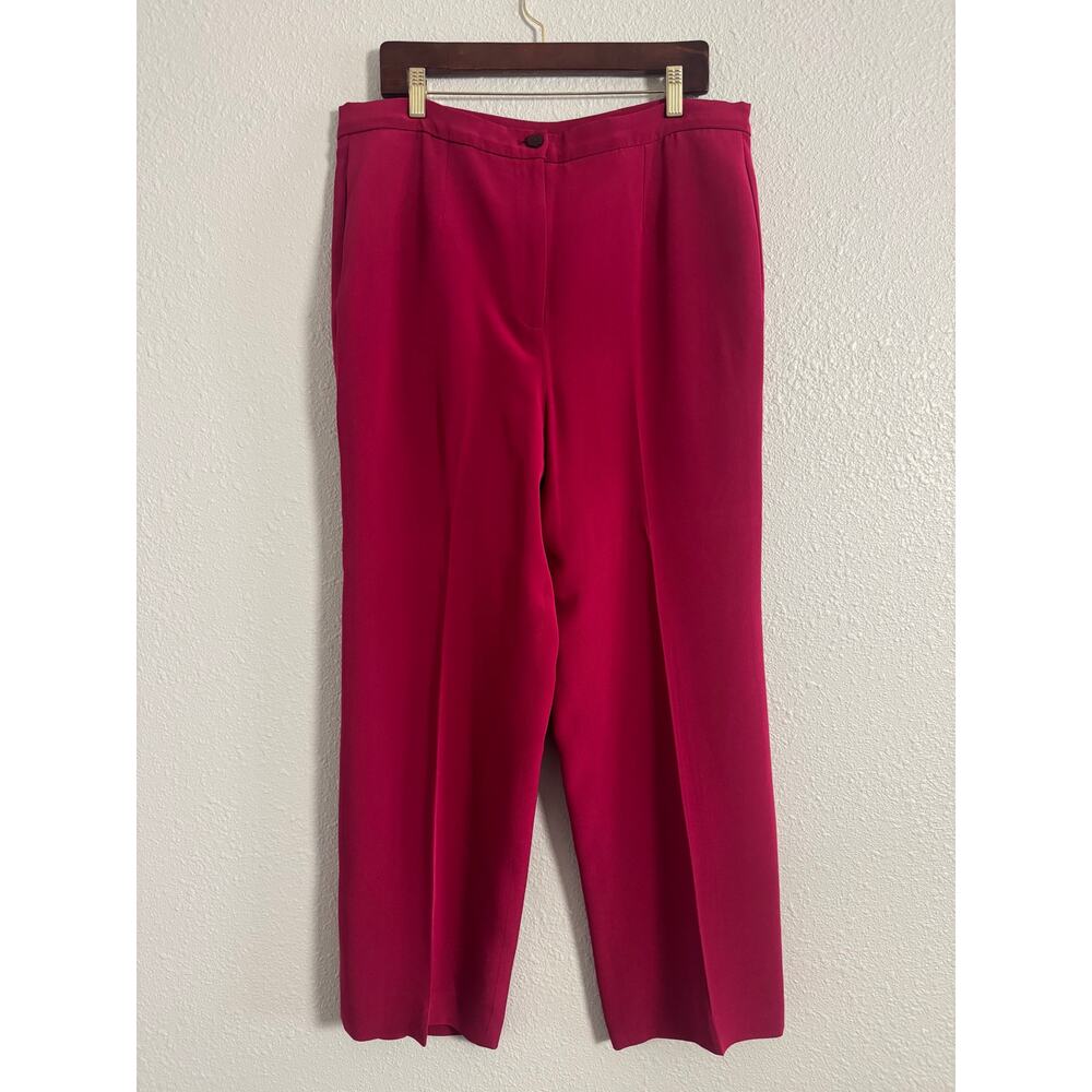 Peggy Jennings Pink Wide Leg Pants High Rise Career Chic